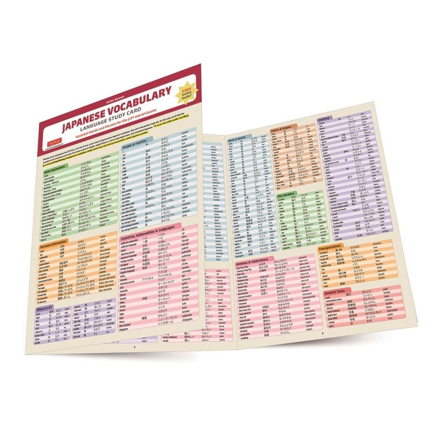 Emiko Konomi Japanese Vocabulary Language Study Card Essential Words and Phrases for the JLPT and AP Exams Book | 