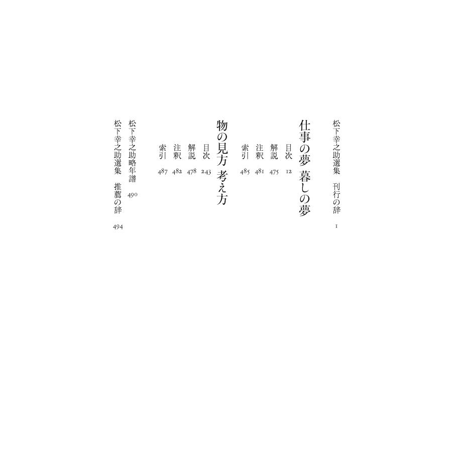 松下幸之助 松下幸之助選集7 仕事の夢 暮しの夢/物の見方 考え方 Book |  | 02