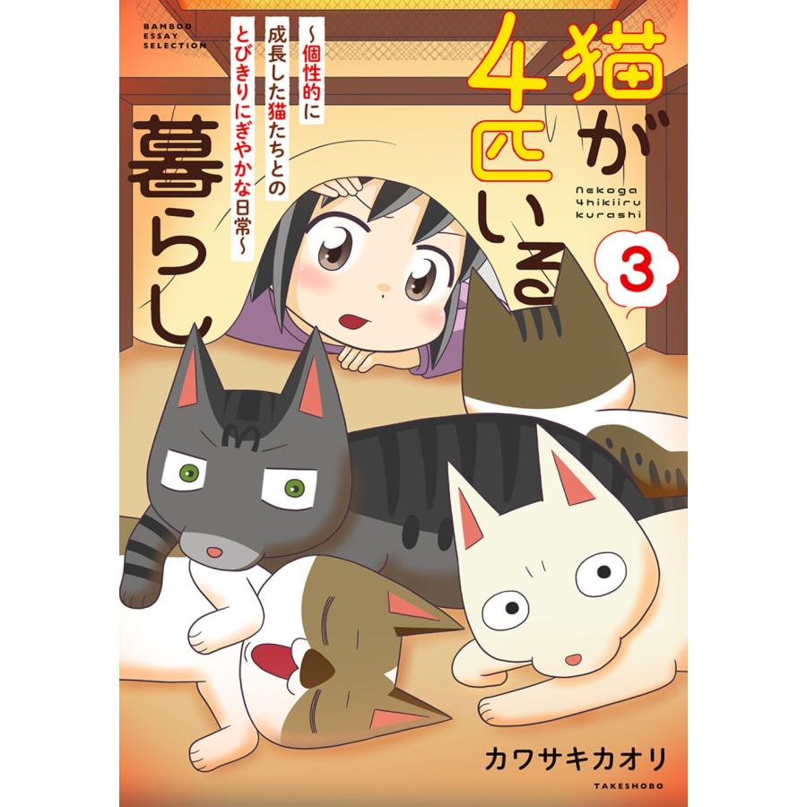 カワサキカオリ 猫が4匹いる暮らし3〜個性的に成長した猫たちとの
