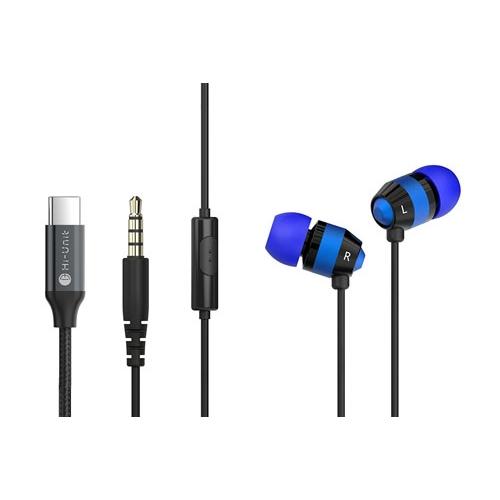 Hi-Unit 感動を深める2WAYイヤホン HSE-A1000wC-BL(リモコンマイク+Type-C変換アダプタ付)/ブルー Headphone/Earphone | 