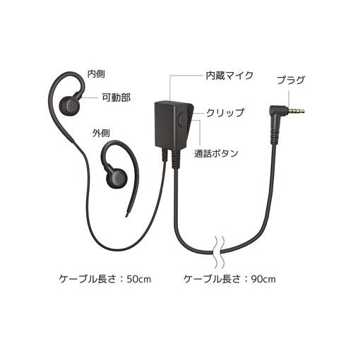 Hi-Unit トランシーバーアプリ対応 イヤホンマイク TMH-ICM5000-BK Headphone/Earphone | 