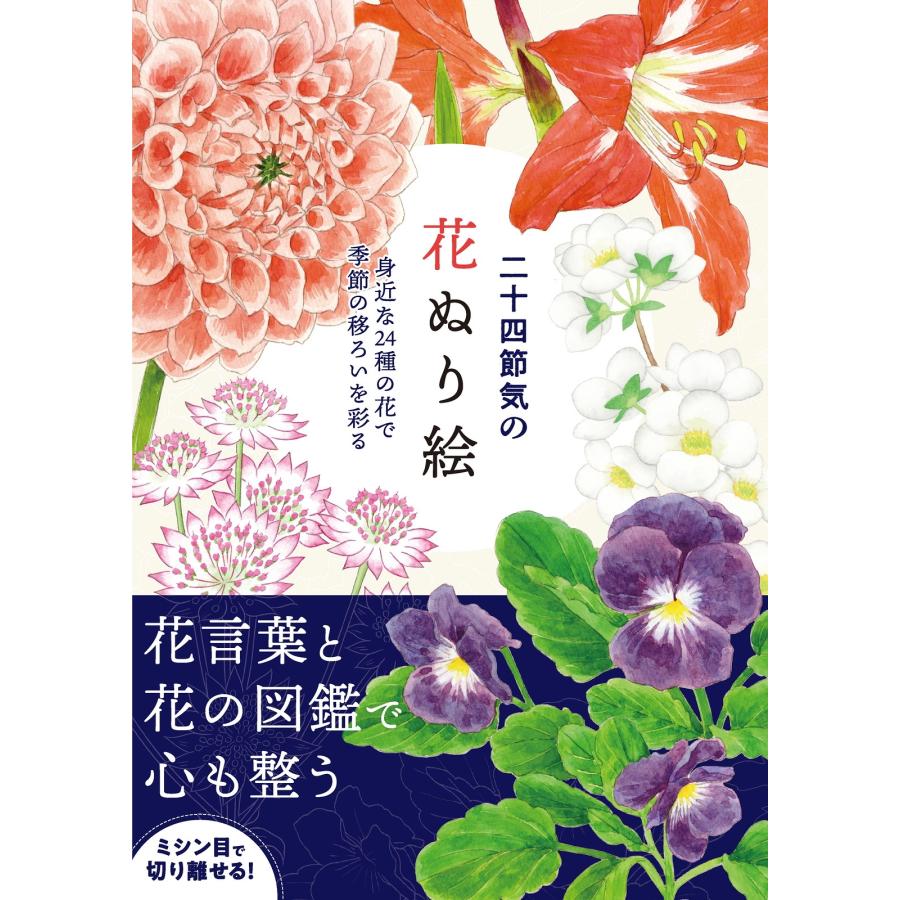新星出版社編集部 二十四節気の花ぬり絵 Book | 