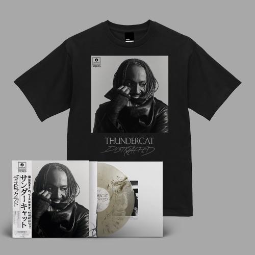 Thundercat Distracted ［LP+Tシャツ(L)］＜数量限定盤/日本語帯付き/解説書封入/Clear&Black Marble Smoke Effect Vin LP ※特典あり | 