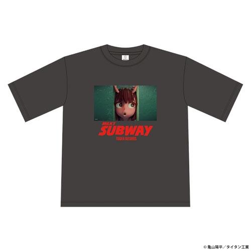 ミルキー サブウェイ TOWERRECORDS Tシャツ L 銀河特急 ミルキー☆サブウェイ × TOWER RECORDS Tシャツ チハルver. M