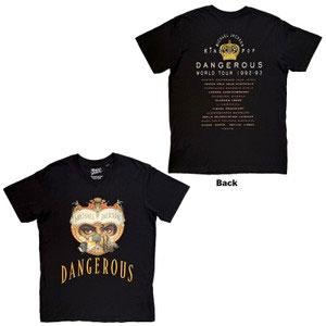 Michael Jackson Dangerous World Tour Black (Back Print) Tシャツ L 