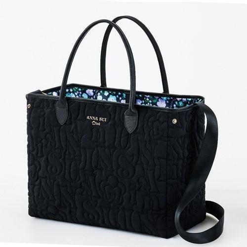 ANNA SUI mini リバーシブルで使えるロゴキルトなトートバッグBOOK