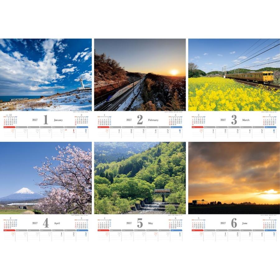 JTBパブリッシング JTBのカレンダー 美しき日本の鉄路を行く 絶景鉄道 2027(壁掛け/月めくり/鉄道) Book |  | 01