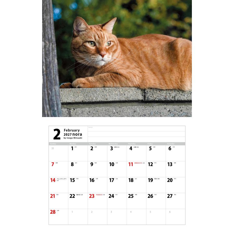 岩合光昭 2027 猫カレンダー のら Book |  | 01