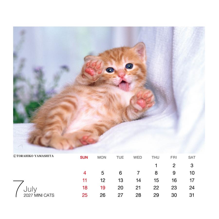 山下寅彦 2027 ミニカレンダー キャッツ Book |  | 01