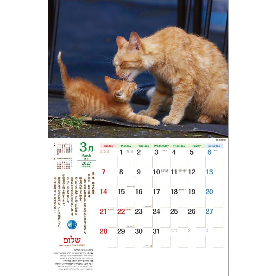 岩合光昭 みんななかよし憲法9条カレンダー 2027 Book |  | 02