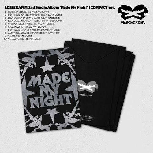LE SSERAFIM 'Made My Night'(COMPACT ver.)(ランダムバージョン) 12cmCD Single ※特典あり |  | 01