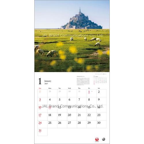 JAL「A WORLD OF BEAUTY」(普通判) カレンダー 2027 Calendar |  | 01