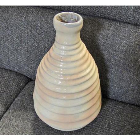 送料無料 ◇ 工芸品 陶磁器 白丹波焼 花瓶 正元直 直径165×高さ265mm