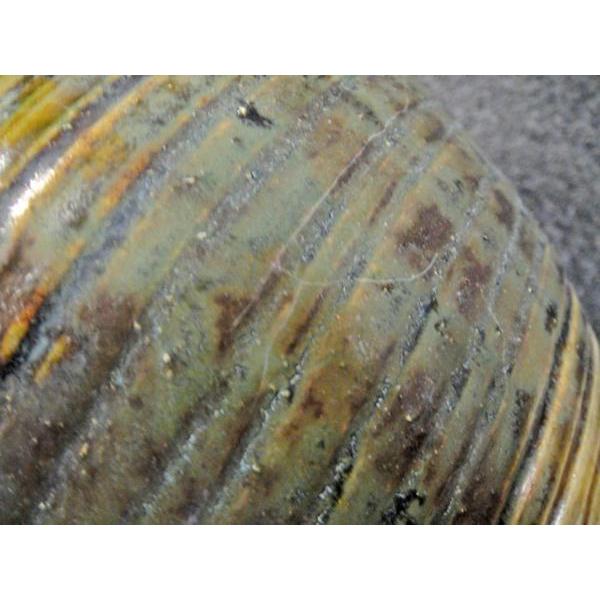 送料無料 ◇ 工芸品 陶磁器 秋坂窯 加藤宇助 青銅釉青流 花瓶 直径175