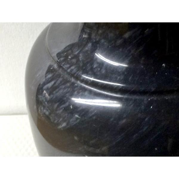 送料無料 ◇ 工芸品 大理石 黒大理石 花瓶 ◇直径200×高さ460mm 送料無料 ◇ 工芸品 大理石 黒大理石 花瓶 ◇直径200×高さ460mm