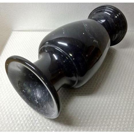 送料無料 ◇ 工芸品 大理石 黒大理石 花瓶 ◇直径200×高さ460mm 送料無料 ◇ 工芸品 大理石 黒大理石 花瓶 ◇直径200×高さ460mm