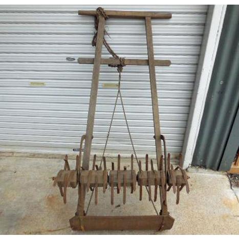 古民具 ◇ 農具 草取り 耕うん 幅700×奥行450×高さ1290mm 蔵出し