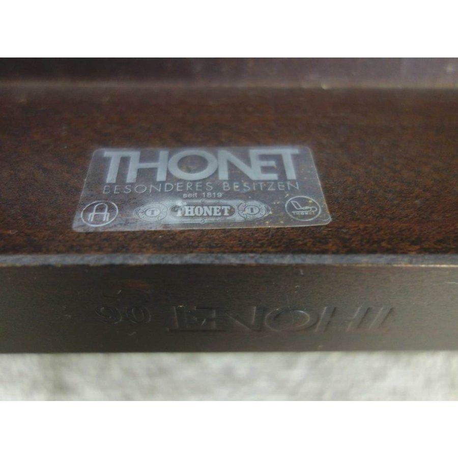 未使用/長期保管品 ◇ THONET アームレスチェア 濃茶 黒 幅420×奥行500