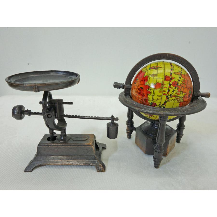 アンティーク調 ミニチュア 鉛筆削り ◇ 8個セット 地球儀 タイプ