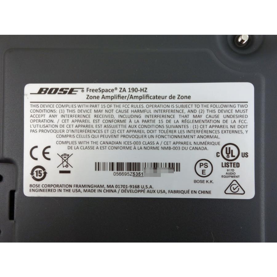 BOSE コンパクト パワーアンプ ◇ FreeSpace ZA 190-HZ ボーズ BOSE コンパクト パワーアンプ ◇ FreeSpace ZA 190-HZ ボーズ