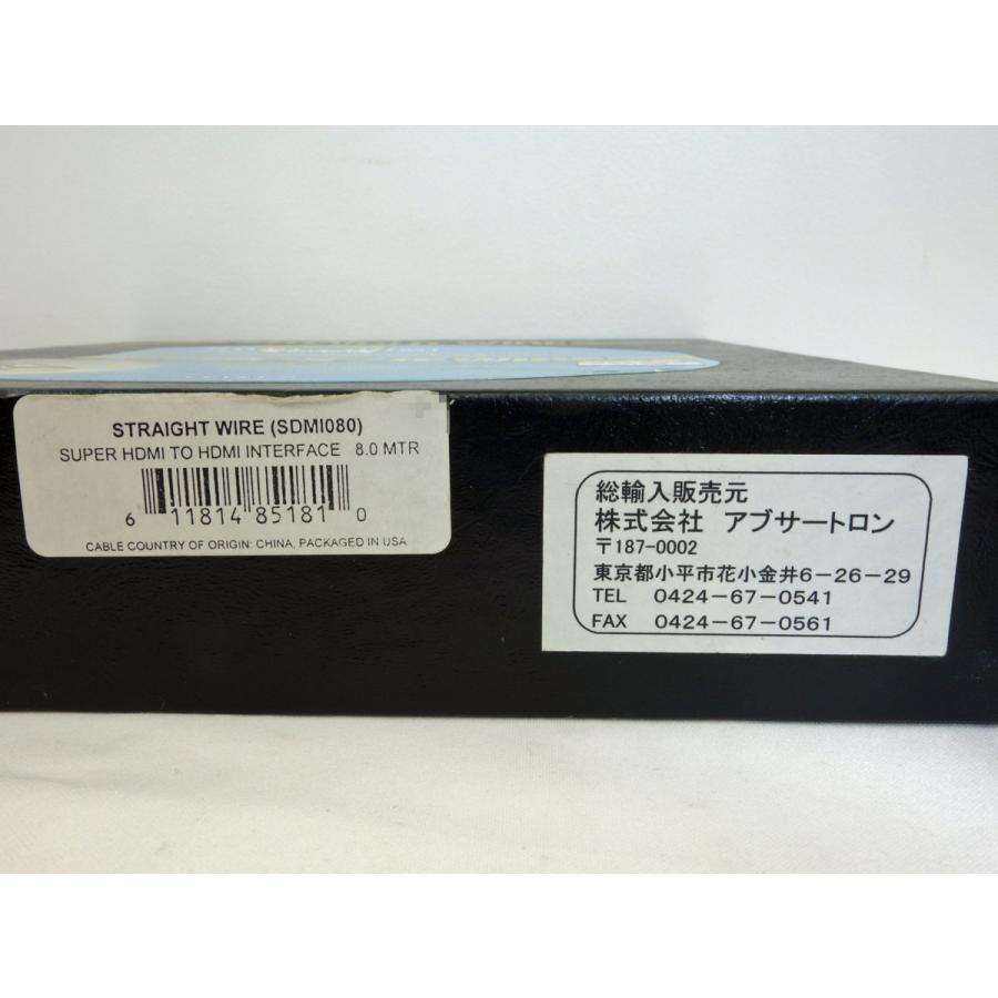 未使用/送料無料 ◇ SDMI080 ストレートワイヤー HDMIケーブル 未使用/送料無料 ◇ SDMI080 ストレートワイヤー HDMIケーブル