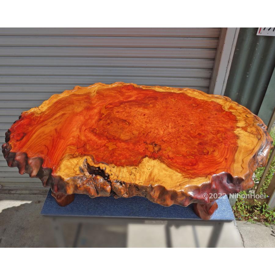 花梨 天然木 テーブル 1枚板 ◇ 幅1210×奥行940×高さ330mm 厚み70mm 