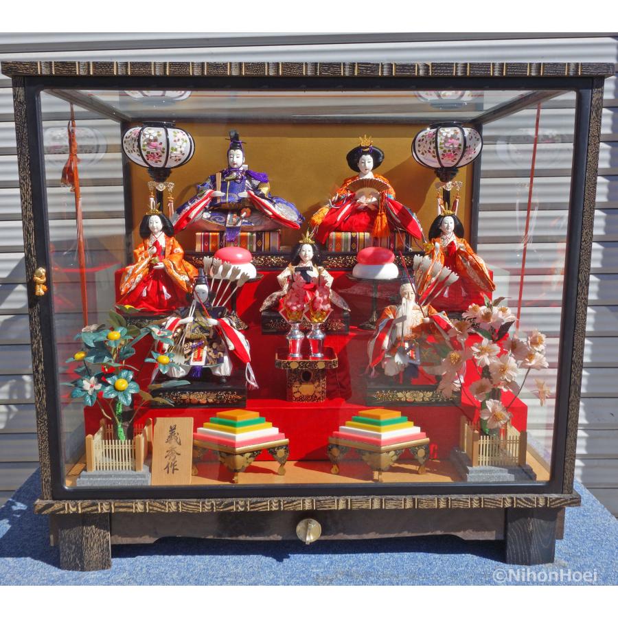 雛人形 義秀作 7人飾り 3段 ◇ ひな祭り オルゴール ぼんぼり 雛人形 義秀作 7人飾り 3段 ◇ ひな祭り オルゴール ぼんぼり