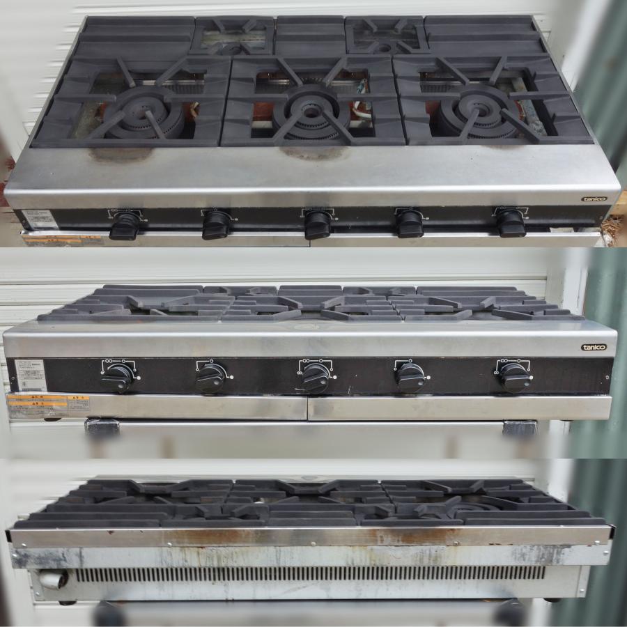 タニコー ガステーブルコンロ TMS-TGU-120 ◇ 5口 都市ガス 13A 2019年 