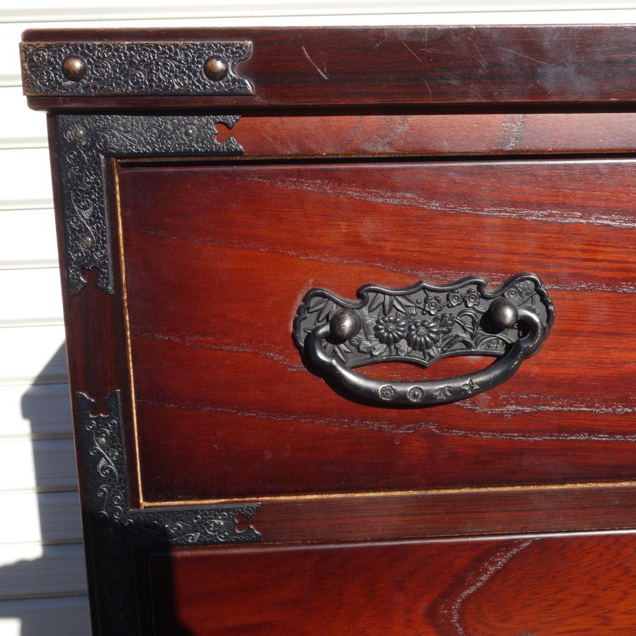 レトロ調 和たんす ◇ 黒金具 幅1065×奥行405×高さ613mm 和箪笥