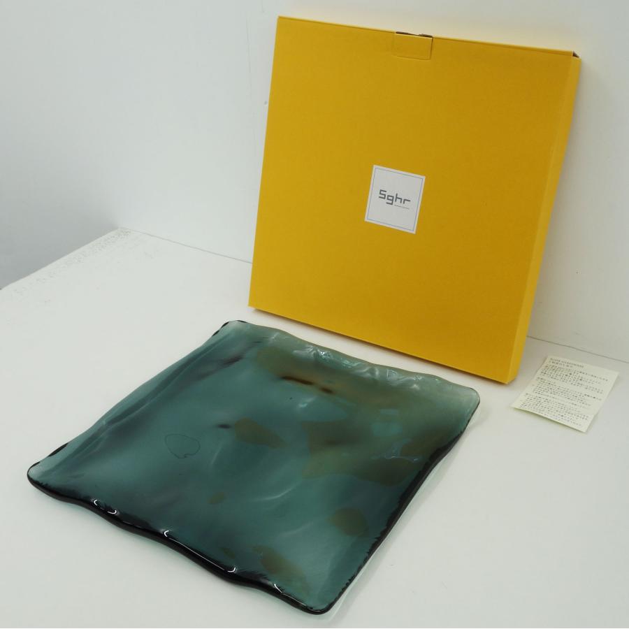 sghr（スガハラ） 送料無料 ◇ 手作りガラス ビロープレート 30cm