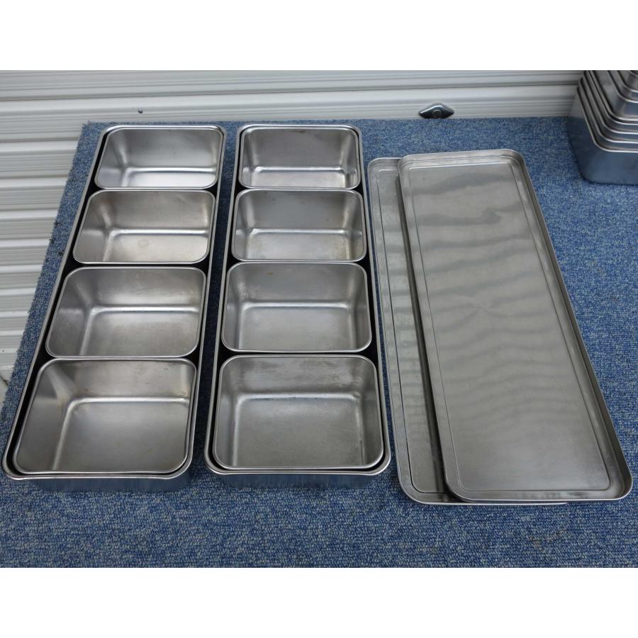 C(7647) EBM 18-8 深型組バット 10個セット ステンレス 中古品 業務用 厨房用品 飲食店 店舗用 調理用 江部松商事 送料無料 ◇ EBM 18-8 ステンレス ふた付き 薬味入れ×2個