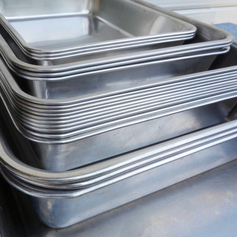 赤川器物製作所 送料無料 ◇ 18-8 ステンレス バット 20枚/網4枚 合計