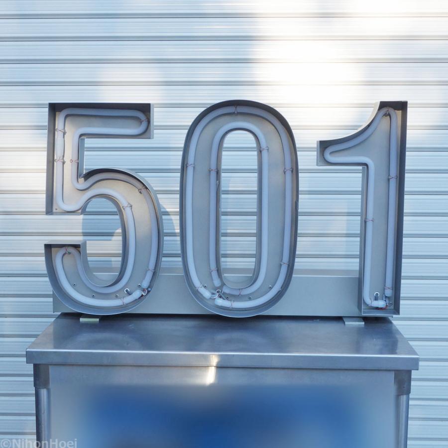 ジャンク LEVI'S 501 看板 片面 ◇ 幅910×奥行195×高さ576mm 店舗