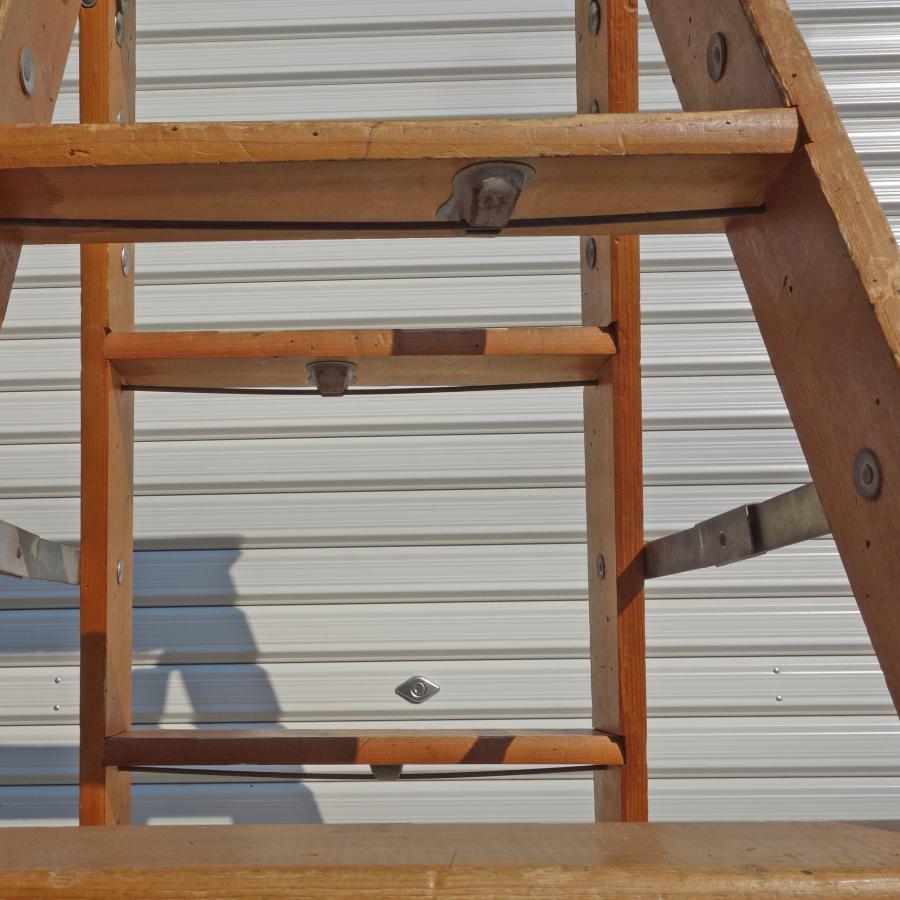 昭和レトロ　木製ハシゴ 木製はしご 昭和 レトロ 釘なし - メルカリ
