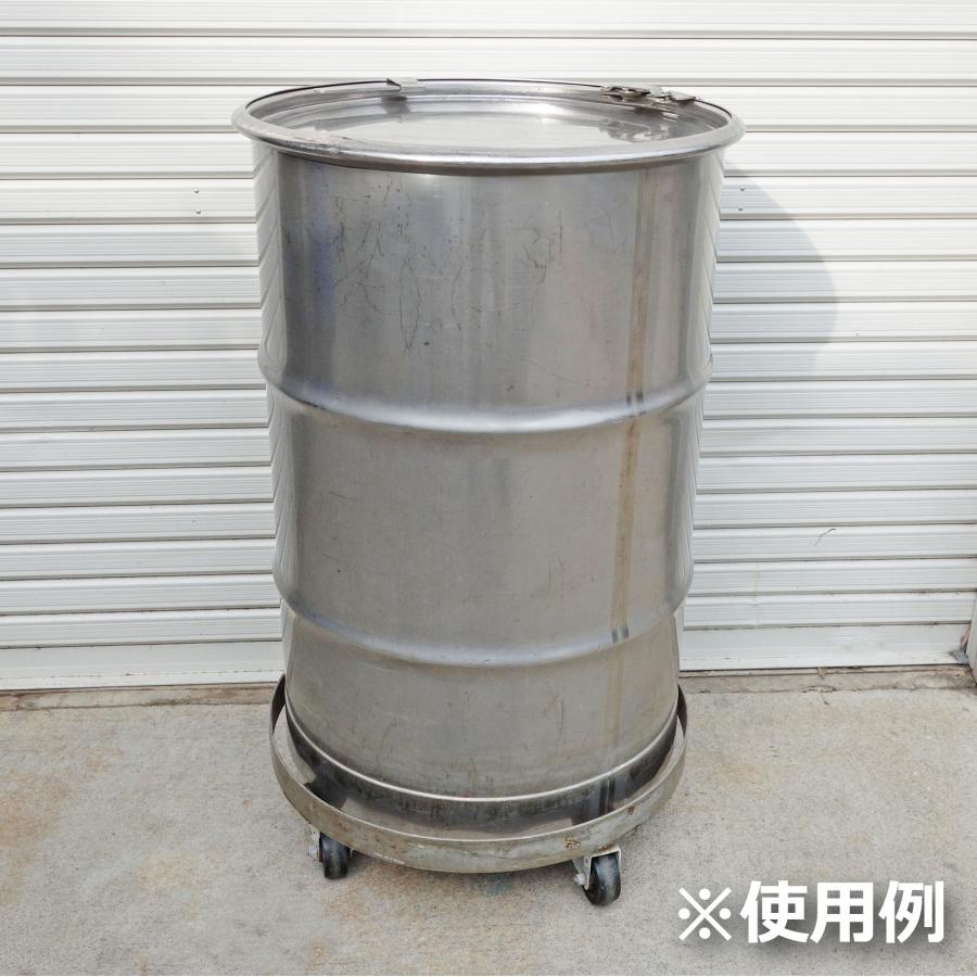 送料無料 ◇ ステンレス ドラム缶 カート 1台 在庫7 内寸直径615mm 