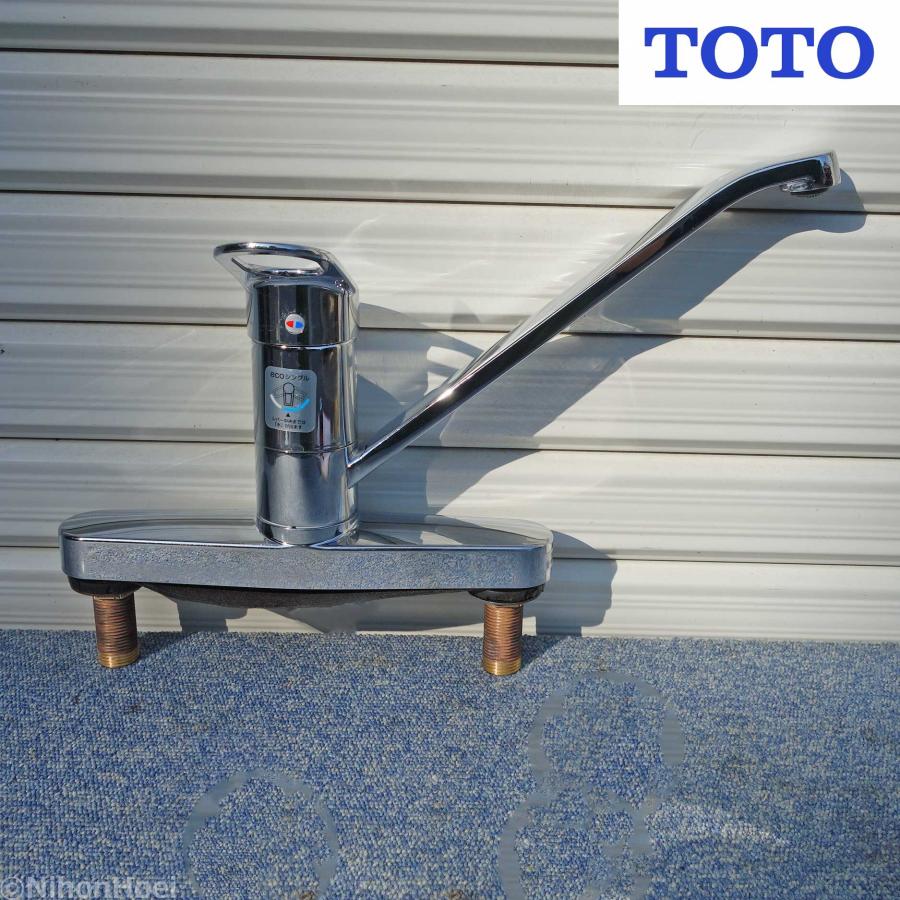 TOTO キッチン用 水栓 TKGG33E ◇ シングルレバー 混合栓 台付き 2穴