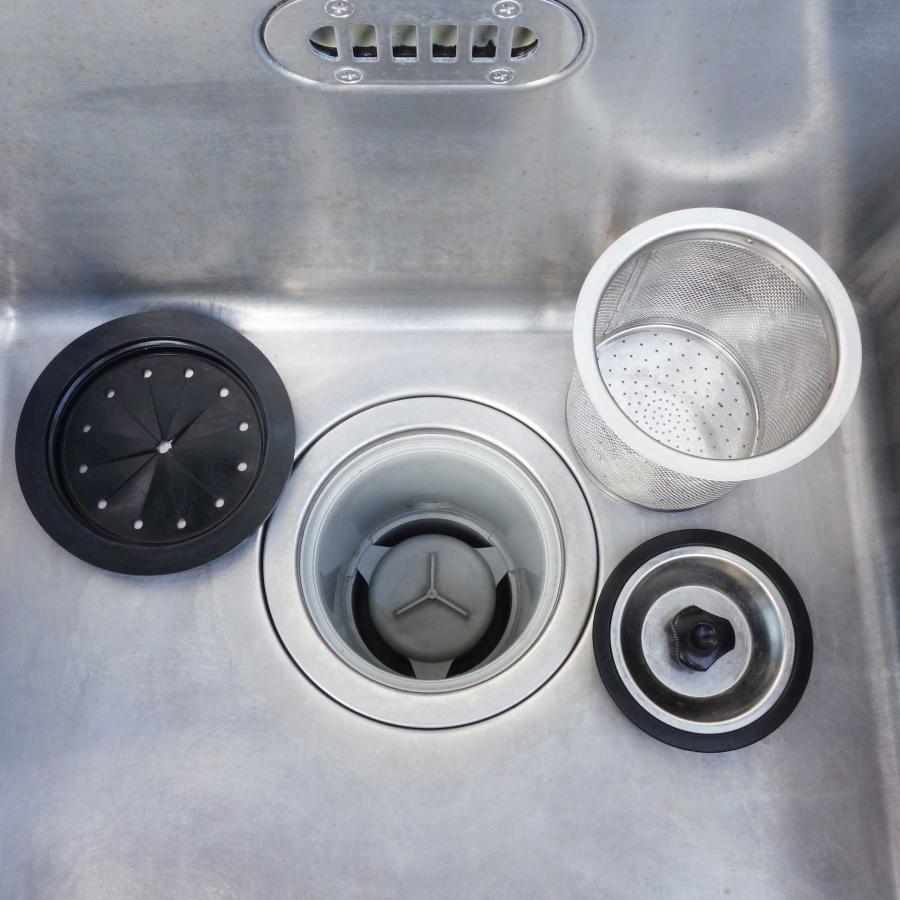 脚1ヶ所ひび割れアリ ◇ ステンレス 1槽シンク 幅600×奥行600×高さ 
