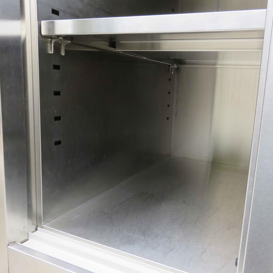 業務用 ステンレス 食器棚 ◇ 幅900×奥行750×高さ1800mm スライド扉
