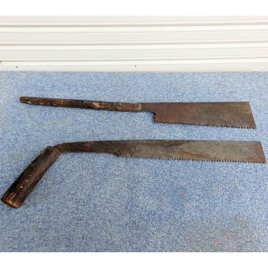 大工道具 のこぎり 木挽き鋸 2本セット ◇ 木挽き 鋸 古道具 昭和