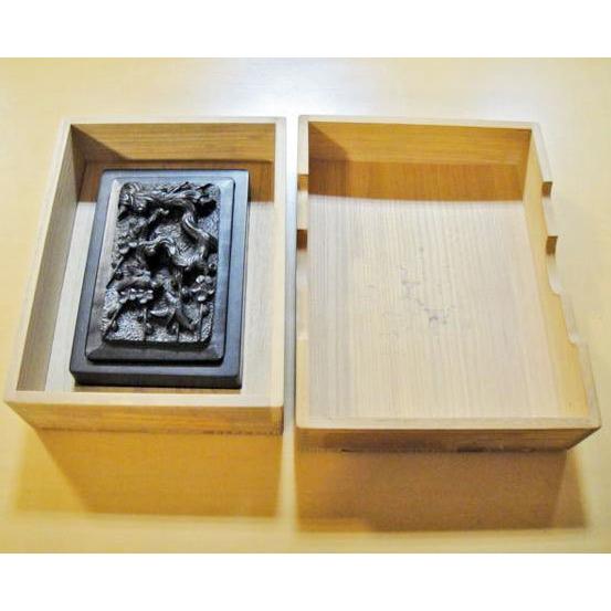 書道 硯 梅花坑水盂枝に鳥型　美術品　芸術家　骨董品　工芸品　最高級　逸品　中国 送料無料 ◇ 工芸品 硯 書道具 花鳥 彫刻 梅 うぐいす : 日本ホーエイ