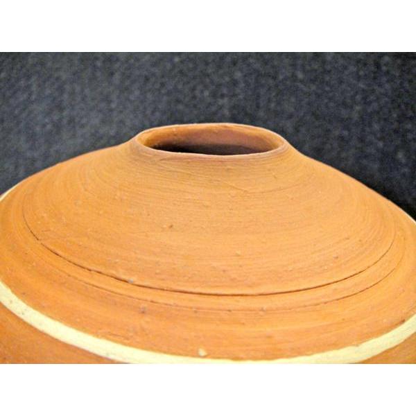 送料無料 ◇ 工芸品 陶磁器 分線鋸歯文 壺 直径185×高さ180mm : 日本
