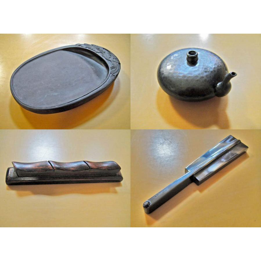 送料無料 ◇ 工芸品 硯 書道具セット 黒檀硯箱 彫刻硯 文明堂筆 送料無料 ◇ 工芸品 硯 書道具セット 黒檀硯箱 彫刻硯 文明堂筆