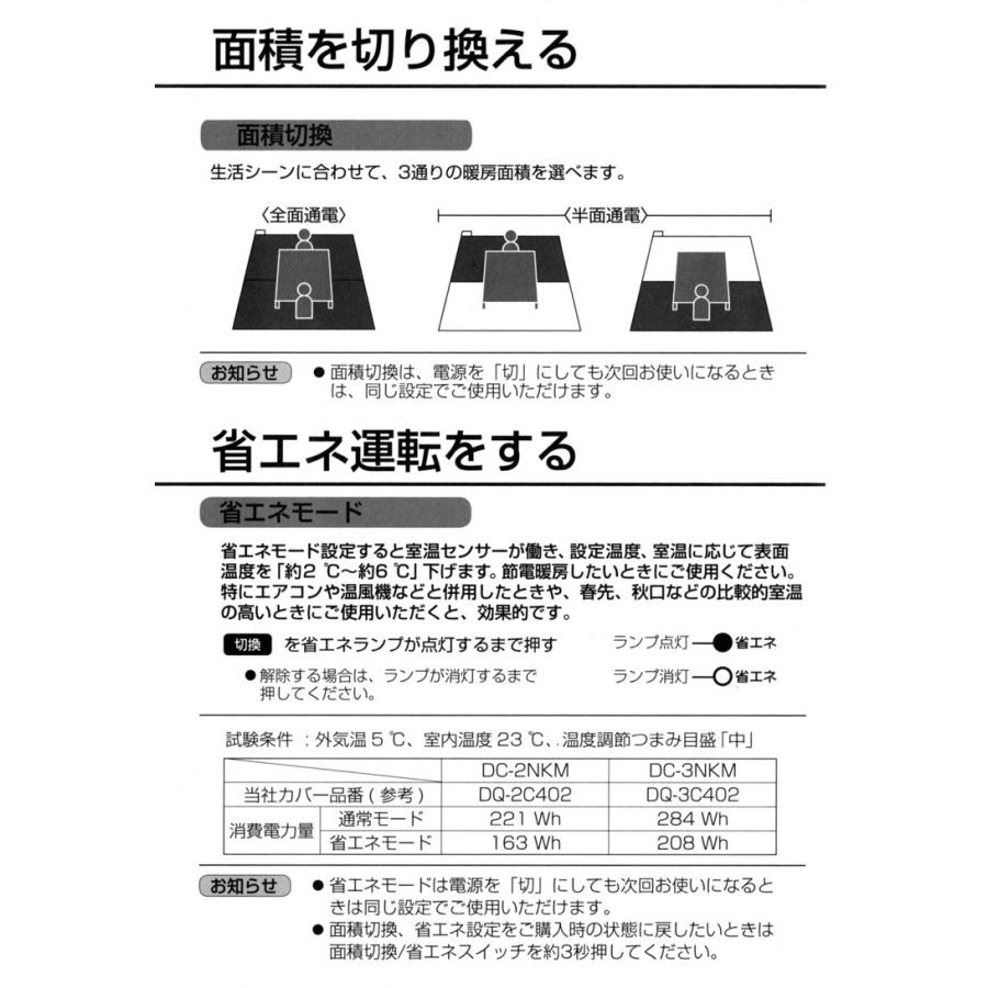 DC-3NKM ホットカーペット 本体のみ パナソニック 3畳 電気カーペット 着せかえカーペット用ヒーター PANASONIC DC3NKM｜townmall｜05