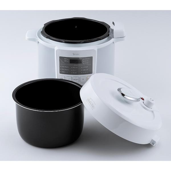 エムケー精工 電気圧力鍋 EA-240W 4L ヘルシーマルチポット エムケー精工 電気圧力鍋 EA-240W 4L ヘルシーマルチポット