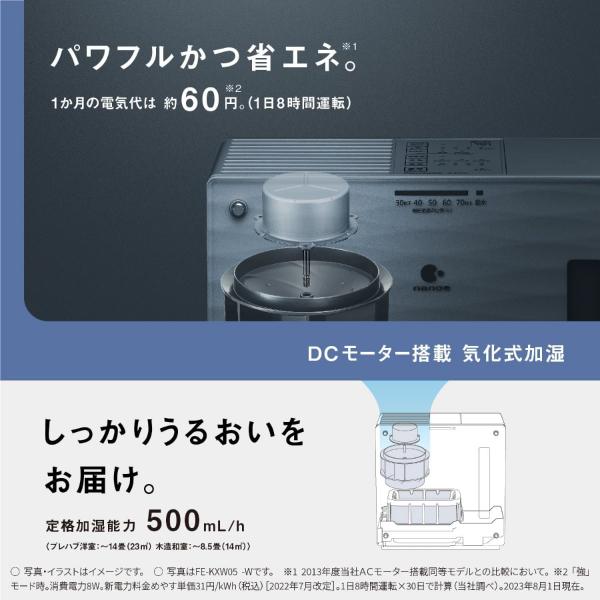 Panasonic FE-KXW05(T) パナソニック DCモーター搭載 ヒーターレス気化