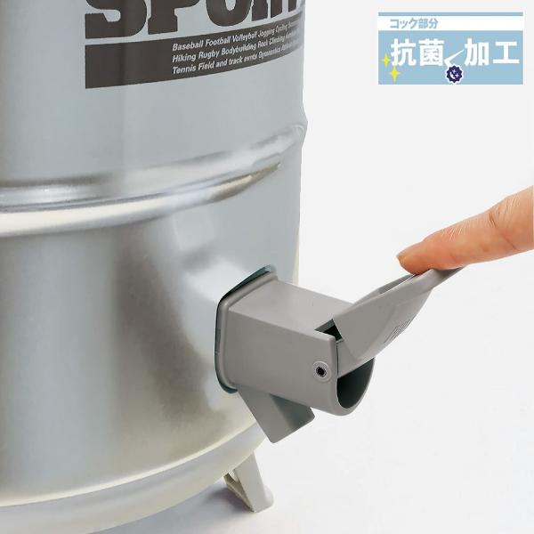 抗菌加工(コック部分) INS-60K-H ピーコック魔法瓶 ステンレスキーパー(ジャグ/水筒/タンク)広口タイプ 容量(6.1L)グレー 熱中症対策 INS-60K(H)|townmall|02