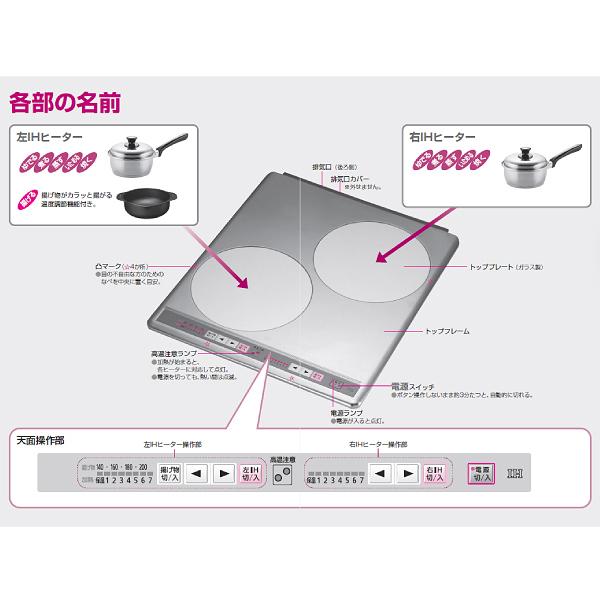 Panasonic KZ-HS20AP パナソニック IHクッキングヒーター 2口 Panasonic KZ-HS20AP パナソニック IHクッキングヒーター 2口