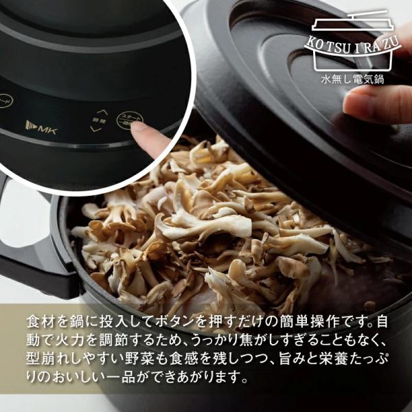 エムケー精工 MK 水無しIH電気鍋 無水鍋はガス火OK 20cm 無水調理 2L
