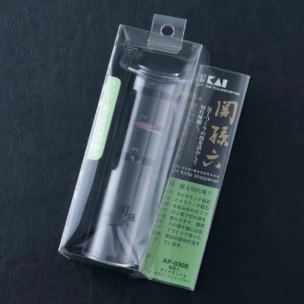 関孫六 ダイヤモンド&セラミックシャープナー AP0308 貝印 包丁研ぎ器