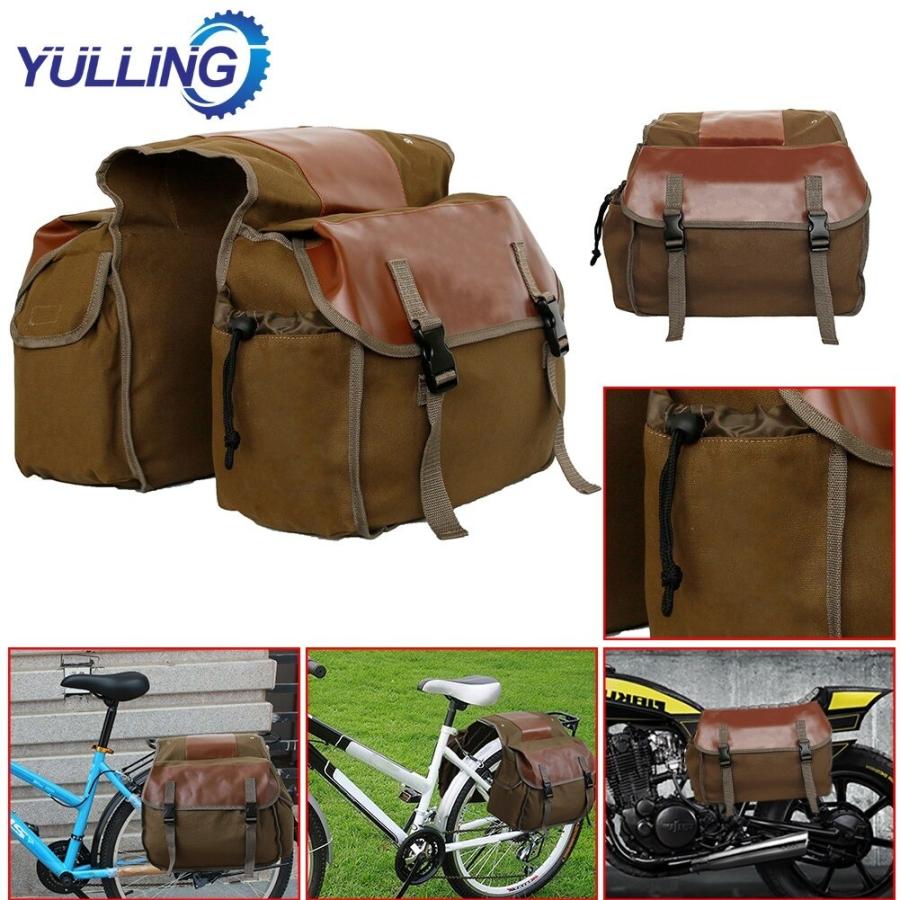 バイク サドルバッグ ツーリング 汎用 キャンバス素材 防水 パニアボックス サイドツールバッグ 自転車にも 注目の福袋